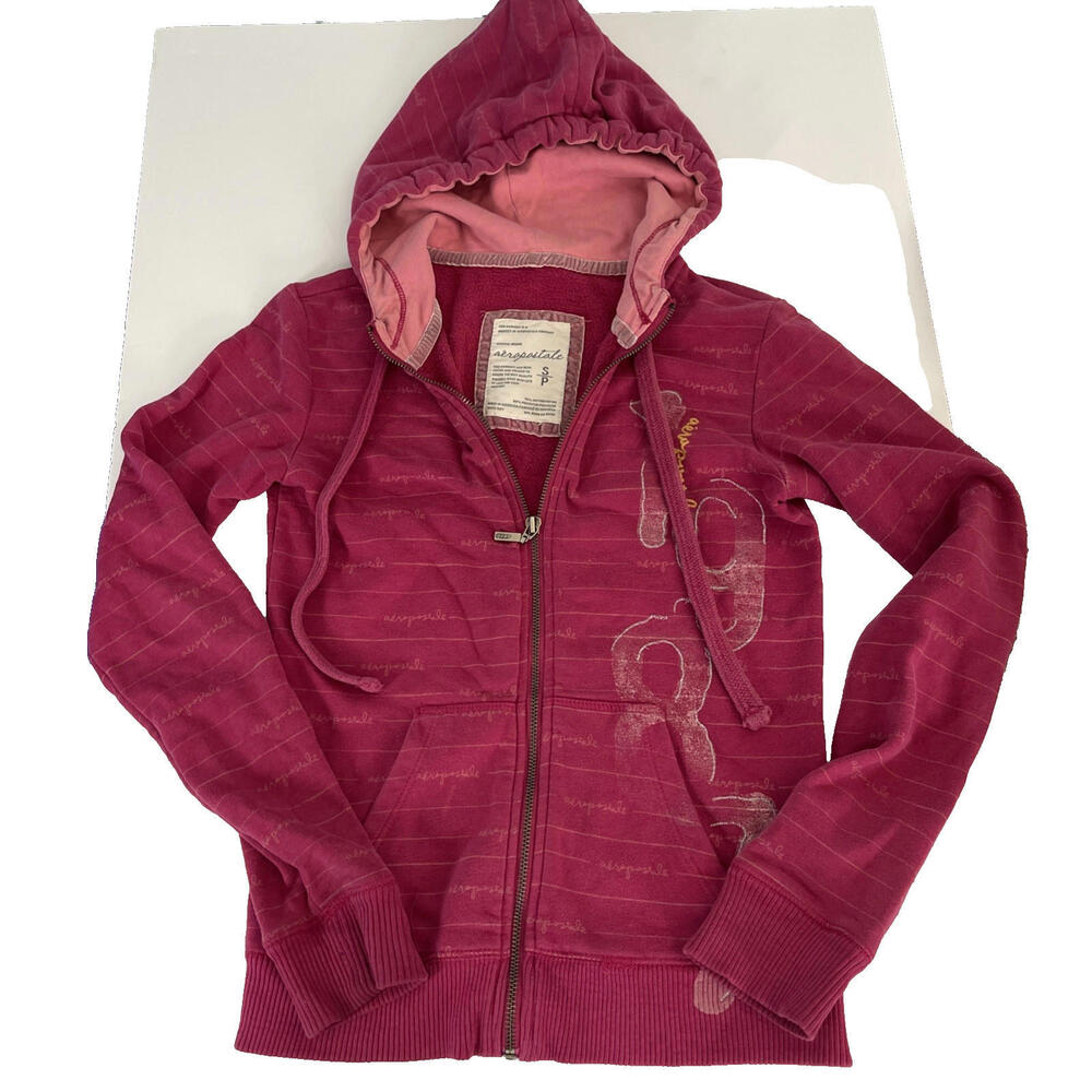 Aeropostale Aero hoodie sweatshirt full zipper AERO long sleeve drawstring hood